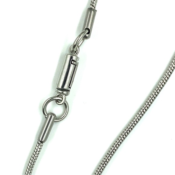 20" 1.5mm Stainless Snake Chain with Freedom Clasp - Picture 4 of 7